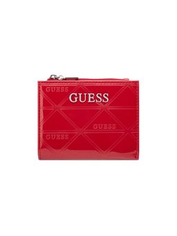 Guess - Holiday Red Textured Snap Button Finneas Bi-Fold Wallet