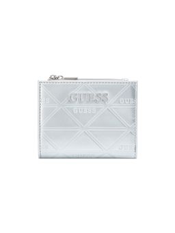 Guess - Silver Textured Snap Button Finneas Bi-Fold Wallet