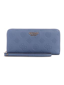 Guess - Blue Textured Zipper Wallet