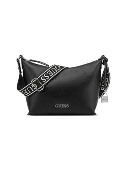 Guess - Black Solid Zipper Shoulder Bag
