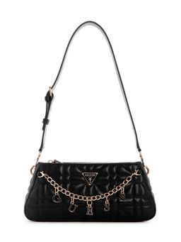 Guess - Black Textured Shoulder Bag