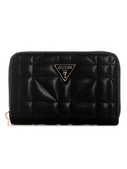 Guess - Black Textured Zipper Wallet