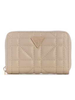 Guess - Beige Textured Zipper Wallet