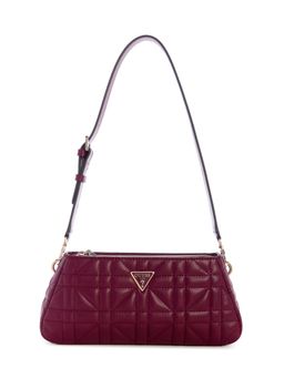 Guess - Burgundy Textured Shoulder Bag