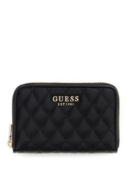 Guess - Black Textured Zipper Wallet