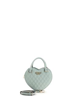 Guess - Green Textured Zipper Crossbody Bag