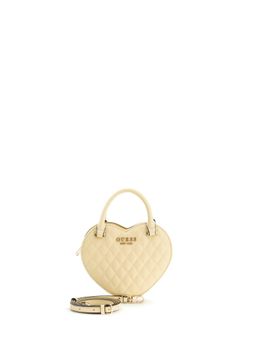 Guess - Yellow Textured Zipper Crossbody Bag