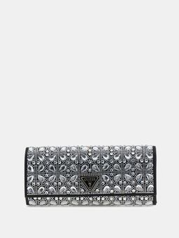 Guess - Black Embellished Magnet Elsie Clutch with Detachable Strap