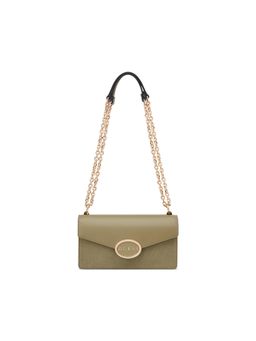 Guess - Green Solid Magnetic Snap Crossbody Bag
