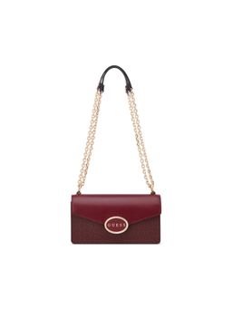 Guess - Maroon Printed Shoulder Bag