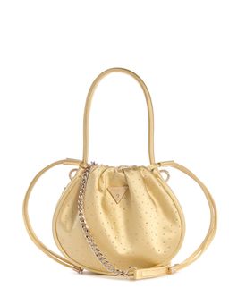 Guess - Gold Embellished Drawstring Elsie Shoulder Bag with Detachable Strap