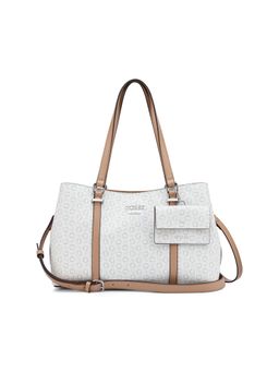 Guess - White Printed Magnet Hand Bag
