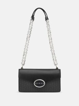 Guess - Black Printed Shoulder Bag