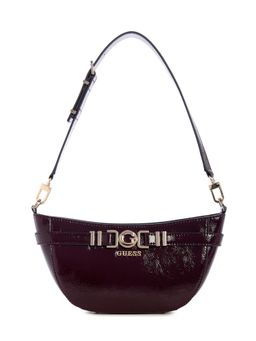 Guess - Burgundy Solid Zipper Cirene Shoulder Bag