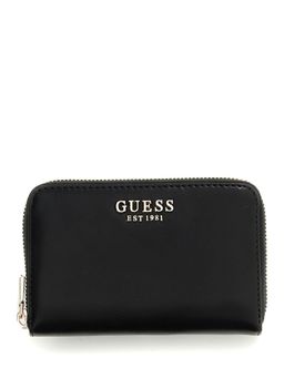 Guess - Black Solid Zipper Wallet