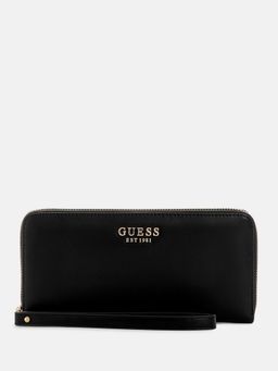 Guess - Black Solid Zipper Wallet