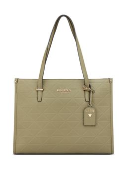 Guess - Green Textured Tote Bag