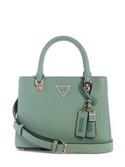 Guess - Green Solid Satchel Bag with Detachable Strap