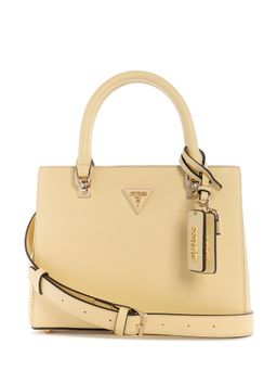 Guess - Yellow Solid Satchel Bag with Detachable Strap