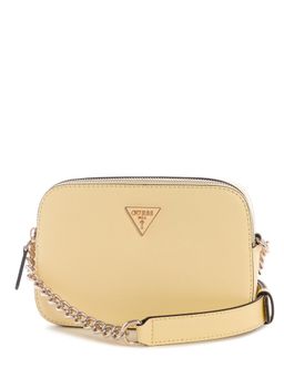Guess - Yellow Textured Zipper Crossbody Bag