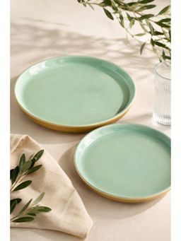 Freedom Tree - Sakua Handcrafted Sal Green Ceramic Dinner & Side Plate