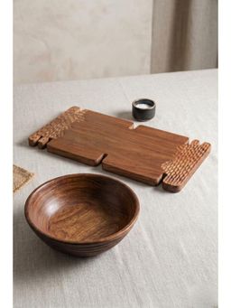 Freedom Tree - Sheesham Wood Salad Bowl & Cheese Board