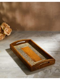 Fabindia - Brown Kanchan Mango Wood Tray