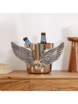 CASA DECOR - Bar Table Dining Table Wing Handle Metal Wine Cooler