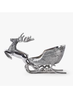 CASA DECOR - Decorative Centerpiece Reindeer Sleigh Bowl Chiller