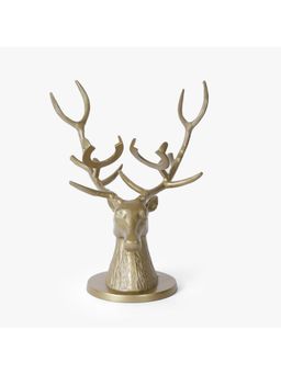 CASA DECOR - Gold Stag Wine Bottle Holder Stand