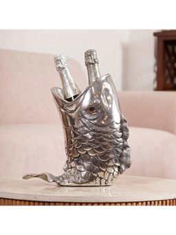 CASA DECOR - Silver Fish Wine Chiller Bucket