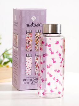 Nestasia - Little Hearts Glass Water Bottle - 500ml