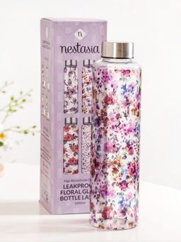 Nestasia - Garden Rose Large Glass Water Bottle - 1000ml
