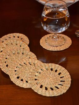 DHARINI - Kauna Round Coasters (Pack of 6)