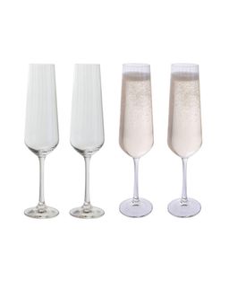 Dartington - Premium Crystal Flute Glasses (Pack of 4) 350ml Each