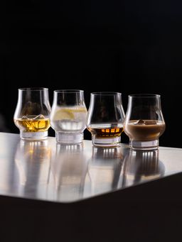 Dartington - Premium Crystal Spirits Tumbler Glasses - (Pack of 4) 285ml Each