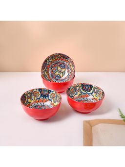 Voncasa - Market 99 Ceramic Bohemian Serving Bowl - (Pack of 4) 380ml Each