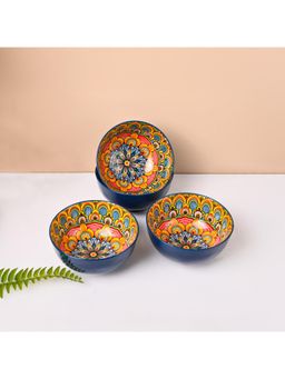 Voncasa - Market 99 Ceramic Bohemian Serving Bowl - (Pack of 4) 380ml Each