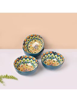 Voncasa - Market 99 Ceramic Bohemian Serving Bowl - (Pack of 4) 380ml Each