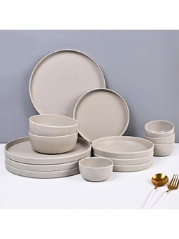 Voncasa - Minto Beige Melamine Dinner Set 14 Pieces
