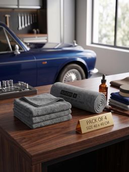 YELONA - 340GSM Microfiber Car Cleaning Towel (Pack of 4)