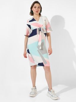 PINACOLADA - Women Printed Multicolour Regular Fit Dress