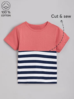 Hopscotch - Pure Cotton Striped T-shirt