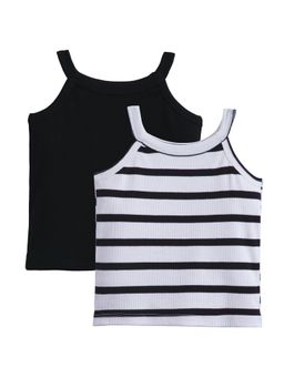 Hopscotch - 2-Pack Ribbed Halter Neck Skinny Fit T-shirts