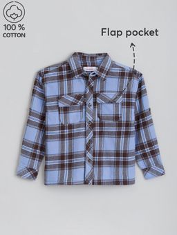 Hopscotch - Cotton Plaid Utility Relaxed Shirt