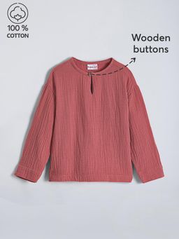 Hopscotch - Textured Cotton Gauze Relaxed Shirt