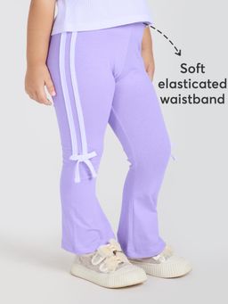 Hopscotch - Flared Hem Bow Tie Skinny Fit Legging