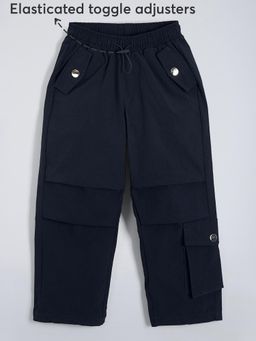 Hopscotch - Loose Fit Snap Pocket Straight Cargo Pants