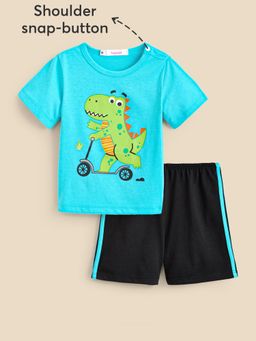 Hopscotch - 2-Pc Riding Dinosaur Short Set