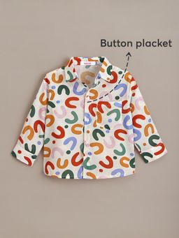 Hopscotch - Rainbow Squiggle Button-Up Shirt
